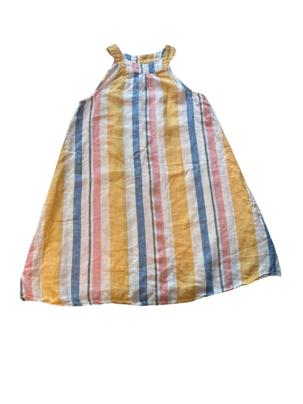 C&C California Striped Linen Shift Dress Sleeveless A Line Coastal Summer XS